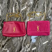 Ysl Cassandre Saint Laurent Matelassé Zipped Fragments Card Case - Fuchsia Color 567813 13 X 8 X 2 CM - 1