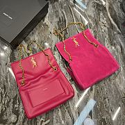 Ysl Cassandre Saint Laurent Matelassé Zipped Fragments Card Case - Fuchsia Color 567813 13 X 8 X 2 CM - 3