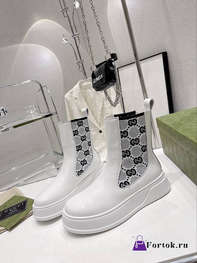 Women's Boot with GG Jersey - 1