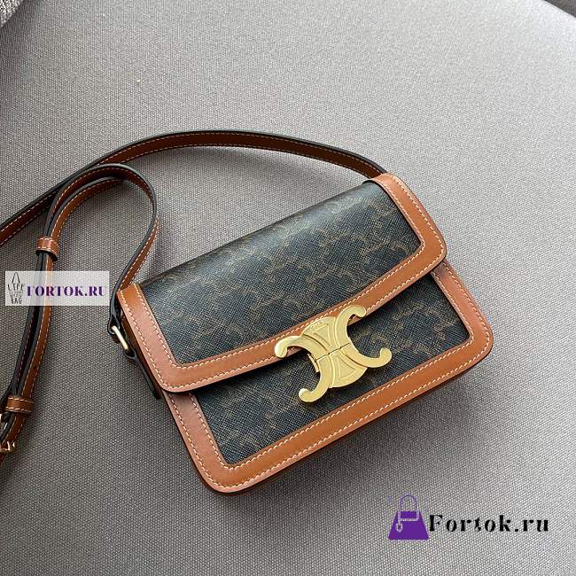 Celine Triomphe Tan 18.5cm 570602 - 1