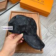 Louis Vuitton Leather Monogram Pattern Hat Black - 5