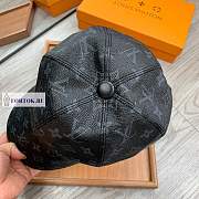 Louis Vuitton Leather Monogram Pattern Hat Black - 3