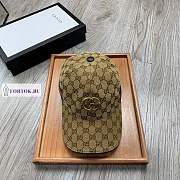 Gucci GG Supreme Beige/Ebony Hat - 1