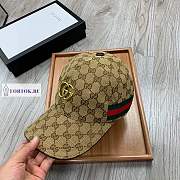 Gucci GG Supreme Beige/Ebony Hat - 4