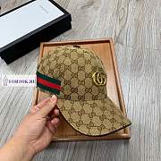 Gucci GG Supreme Beige/Ebony Hat - 2