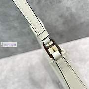 Prada Cleo Brushed Leather Hobo Bag In White 27cm×19cm×5cm  - 2