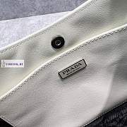 Prada Cleo Brushed Leather Hobo Bag In White 27cm×19cm×5cm  - 6