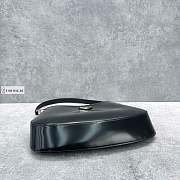 Prada Cleo Brushed Leather Hobo Bag In Black 27cm×19cm×5cm  - 5