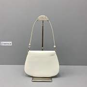 Prada Cleo Brushed Leather Mini In White 23cm×17cm×4cm - 2