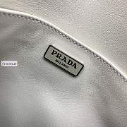 Prada Cleo Brushed Leather Mini In White 23cm×17cm×4cm - 6
