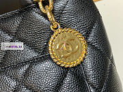 Chanel Grained Calfskin Large Top Handle Bag in Black AS0814 30x14x24 cm - 2