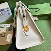 Gucci Medium Top Handle Bag In White 34x24x18cm - 5
