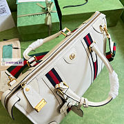 Gucci Medium Top Handle Bag In White 34x24x18cm - 2