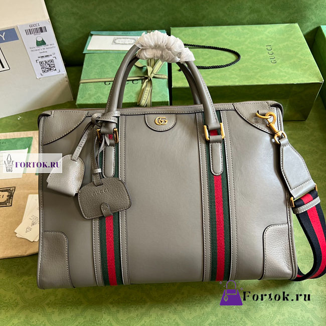 Gucci Medium Top Handle Bag In Grey 34x24x18cm - 1