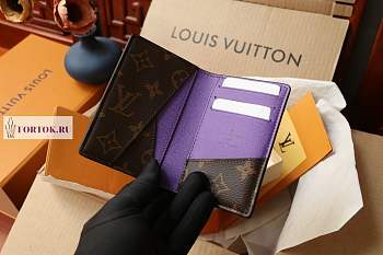 Louis Vuitton Coin card holder Brown Purple M81535 8 x 11 x 1 cm