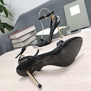Tom Ford black leather gold padlock heels 10.5cm - 4