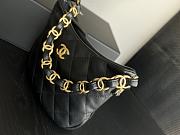 Chanel Hobo Handbag Lambskin Black 17.5x24x6cm - 6