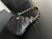 Chanel Hobo Handbag Lambskin Black 17.5x24x6cm - 4