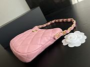 Chanel Hobo Handbag Lambskin Pink 17.5x24x6cm - 3