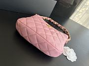 Chanel Hobo Handbag Lambskin Pink 17.5x24x6cm - 4