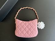 Chanel Hobo Handbag Lambskin Pink 17.5x24x6cm - 5