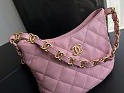 Chanel Hobo Handbag Lambskin Pink 17.5x24x6cm - 1