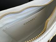 Chanel Hobo Handbag Lambskin White 17.5x24x6cm - 5