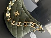 Chanel Hobo Handbag Lambskin Green 17.5x24x6cm - 1