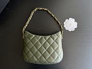 Chanel Hobo Handbag Lambskin Green 17.5x24x6cm - 4