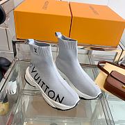 Louis Vuitton Run 55 Trainers Gray Boots  - 1