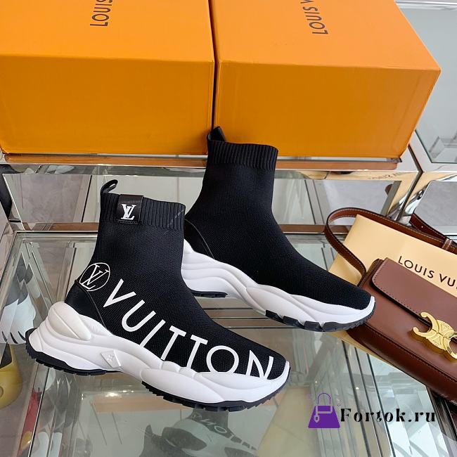 Louis Vuitton Run 55 Trainers Black Boots - 1