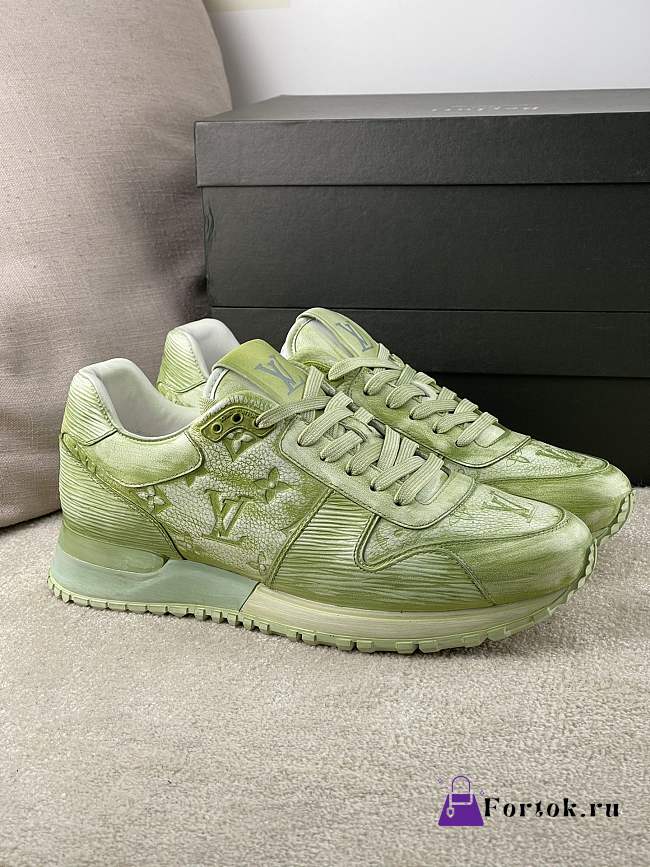 Louis Vuitton Trainer Green Sneakers - 1
