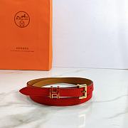 Hermes Epsom Leather Red Belt - 4