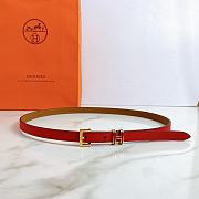 Hermes Epsom Leather Red Belt - 3