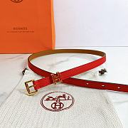 Hermes Epsom Leather Red Belt - 2
