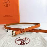 Hermes Epsom Leather Orange Belt - 1