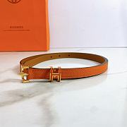 Hermes Epsom Leather Orange Belt - 6