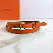 Hermes Epsom Leather Orange Belt - 3