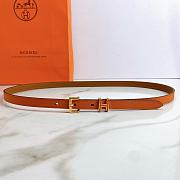 Hermes Epsom Leather Orange Belt - 4