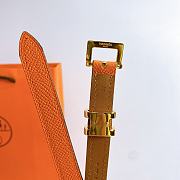 Hermes Epsom Leather Orange Belt - 5