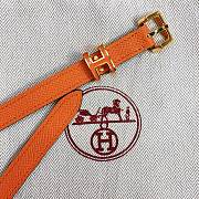 Hermes Epsom Leather Orange Belt - 2