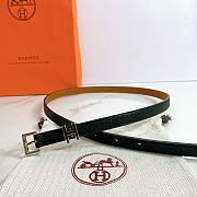 Hermes Epsom Leather Black Belt - 1