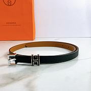 Hermes Epsom Leather Black Belt - 6