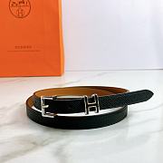 Hermes Epsom Leather Black Belt - 4