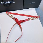 Chanel Lambskin Red Belt - 6