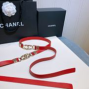 Chanel Lambskin Red Belt - 2