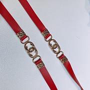 Chanel Lambskin Red Belt - 4