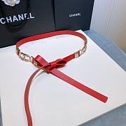 Chanel Lambskin Red Belt - 1