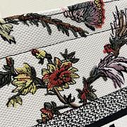 Dior Book Tote Jardin Botanique Embroidery in White 36x18x28cm - 3