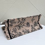 Dior Book Tote Jardin Botanique Embroidery in Pink 36x18x28cm - 2
